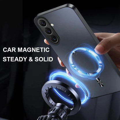 AG Magnetic Matte Silicone Case For Samsung A14 A15 A16 A17 A34 A35 A36 A54 A55 A56 A37 A57 Shockproof Hard PC Bumper