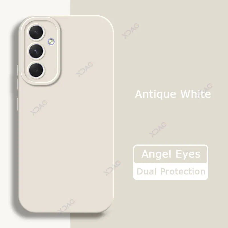 Luxury Angel Eyes Phone Case for Samsung Galaxy A54 5G Square Liquid Silicone Back Cover SamsungA54 360 Shockproof Fashion Coque
