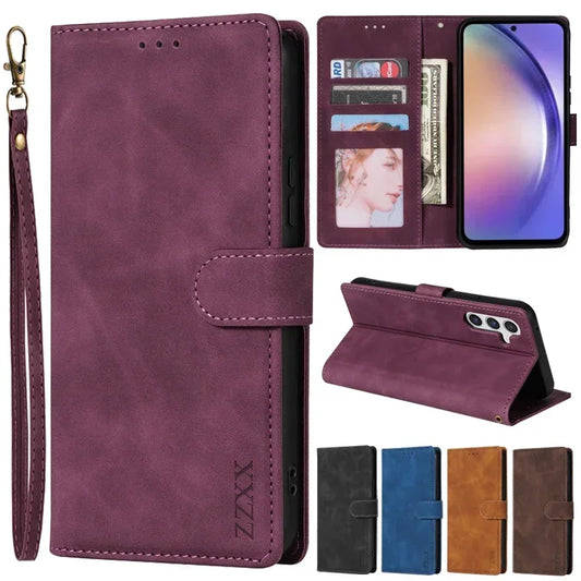 Wallet With Card Slot Flip Leather Case For Samsung Galaxy A05s A07 A13 A14 A15 A16 A17 A26 A34 A35 A36 A52 A53 A54 A55 A56 A71