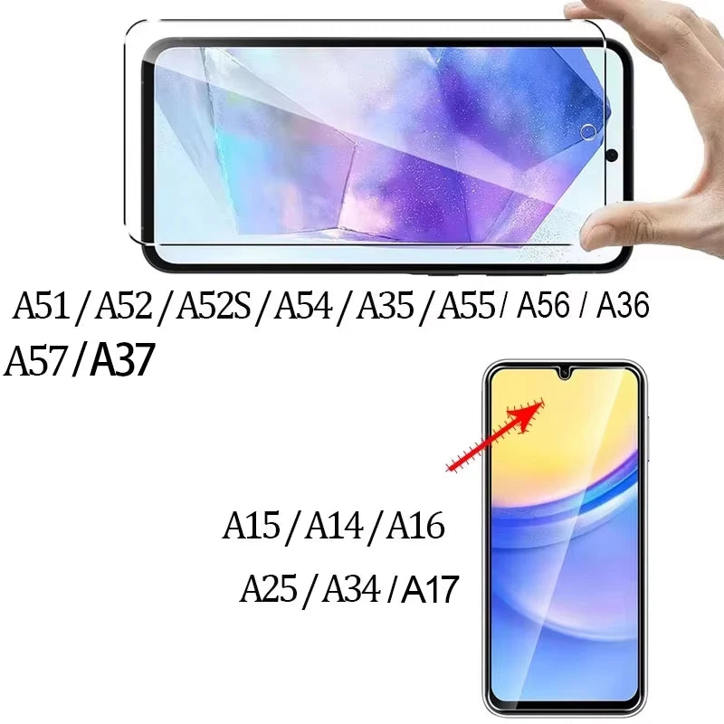 9H Screen Protector for Samsung A15 A16 A56 A36 A17 A14 A25 A24 A55 A53 A52 A57 A37 A34 A35 Tempered Glass Samsung Galaxy A15