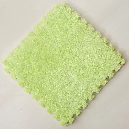 Soft Plush Children's Mat EVA Foam Puzzle Mat Long Hair Carpet Infant Developing Mat Rug Puzzle Interlock Keep Warm Playmat 30CM