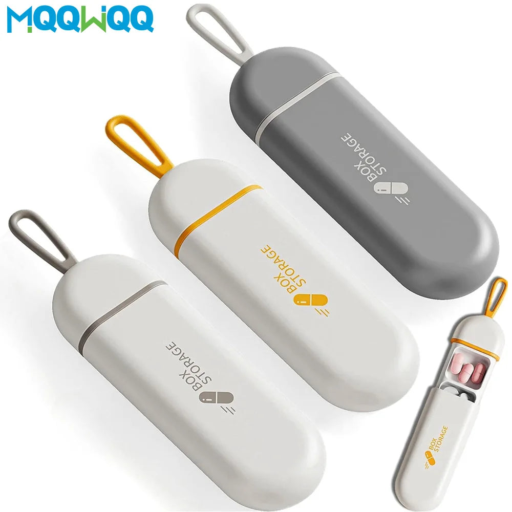 1/2PCS Pill Organizer 3 Compartments Portable Pill Case Travel Moisture Proof Pill Box for Tablets Vitamins Cod Liver Oil