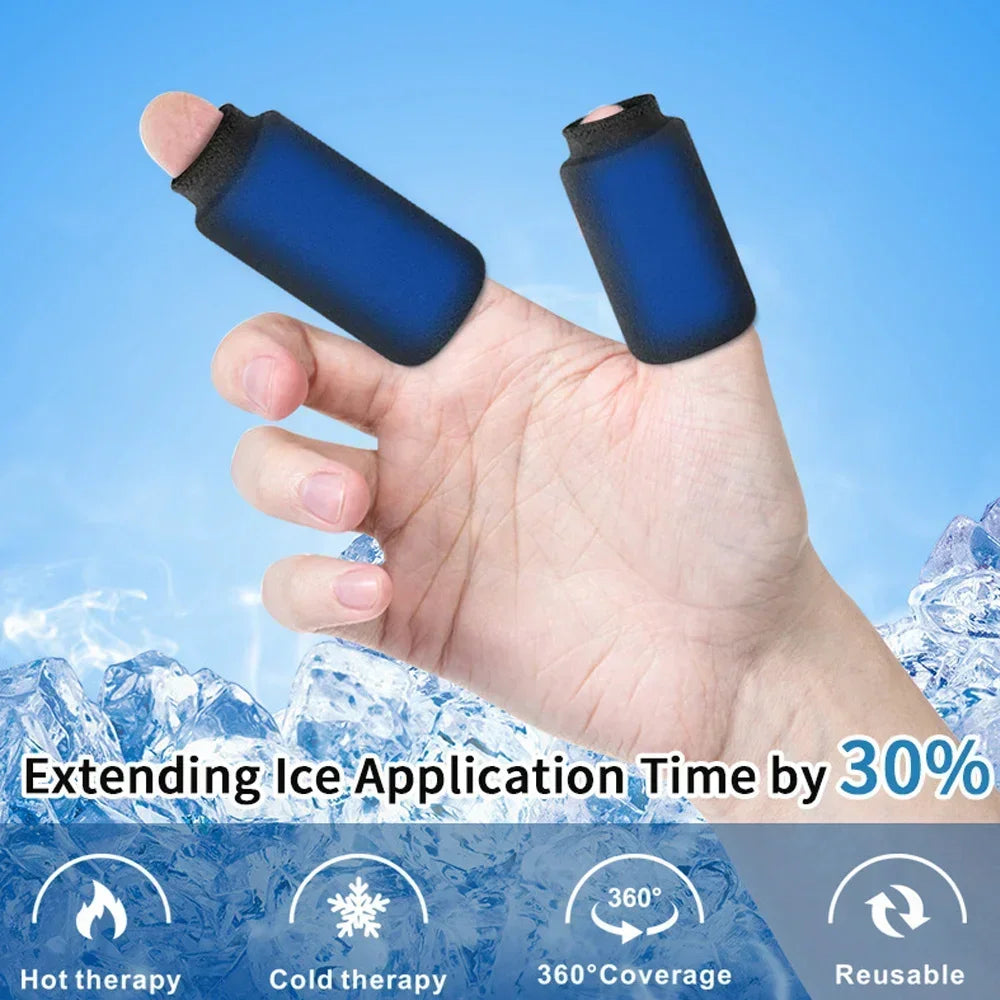 Finger Ice Sleeves 4PCS Finger & Toe Cold Gel Ice Packs Thumb Ice Packs Hot Cold Compression Sleeves For Arthritis Hand Care