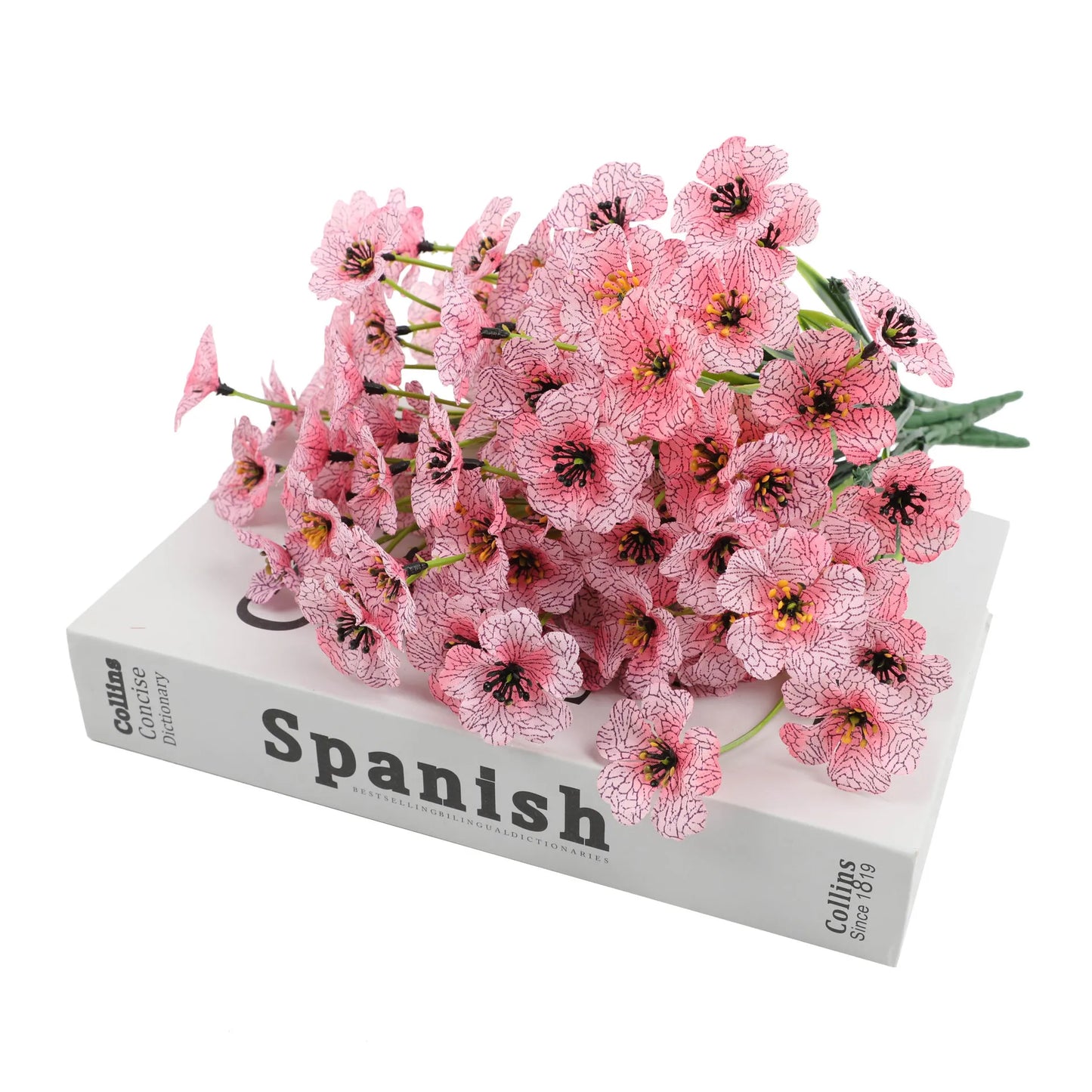 Outdoor Artificial Violet Spring Grass Flowers Faux Plastic Plants UV Protected for Home Garden Decoration