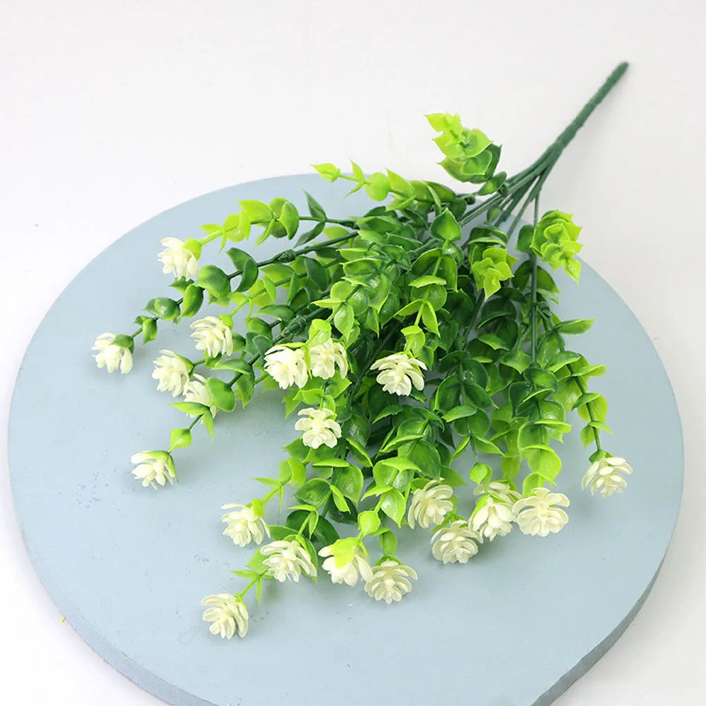 1/3 Bundle Artificial Flowers Outdoor Shrubs Plants UV Resistant Fake Flower Greenery for Office Kitchen Wedding Hotel Decor