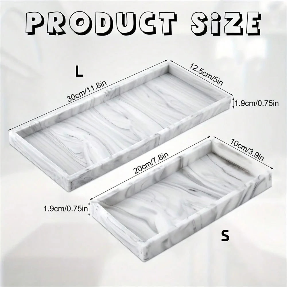 1 Pack Bathroom Tray Soft Silicone Jewelry Tray Dressing Table Decorative Bathroom Tray Organizer Suitable for Dressing Tables