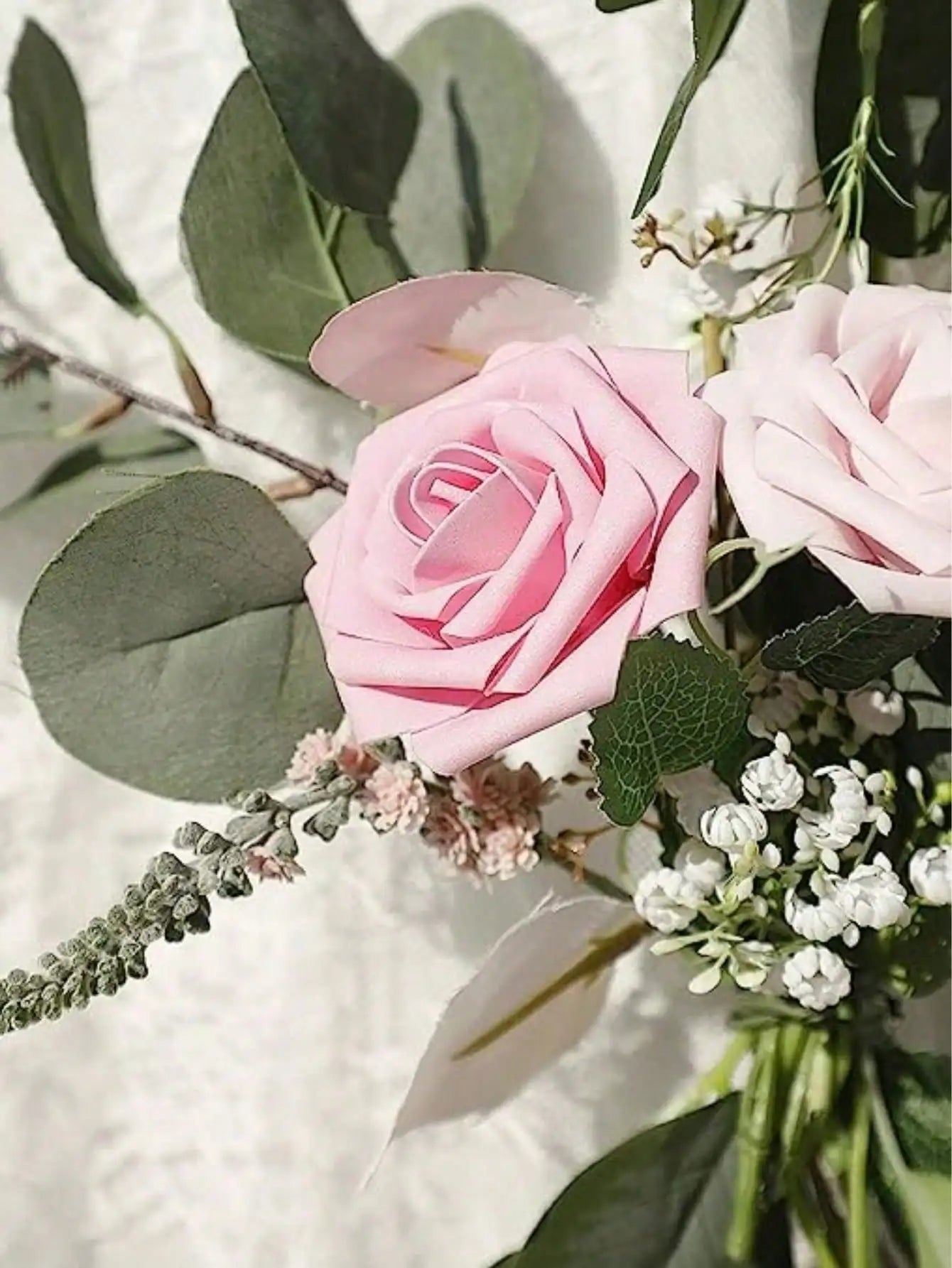 25pcs/Set Artificial Foam Rose Flowers Realistic Fake Roses Stem For DIY Wedding Bouquets Centerpieces Bridal Shower Party Home Decorations