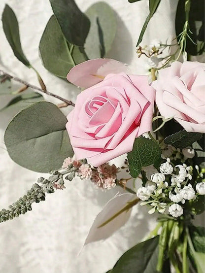 25pcs/Set Artificial Foam Rose Flowers Realistic Fake Roses Stem For DIY Wedding Bouquets Centerpieces Bridal Shower Party Home Decorations