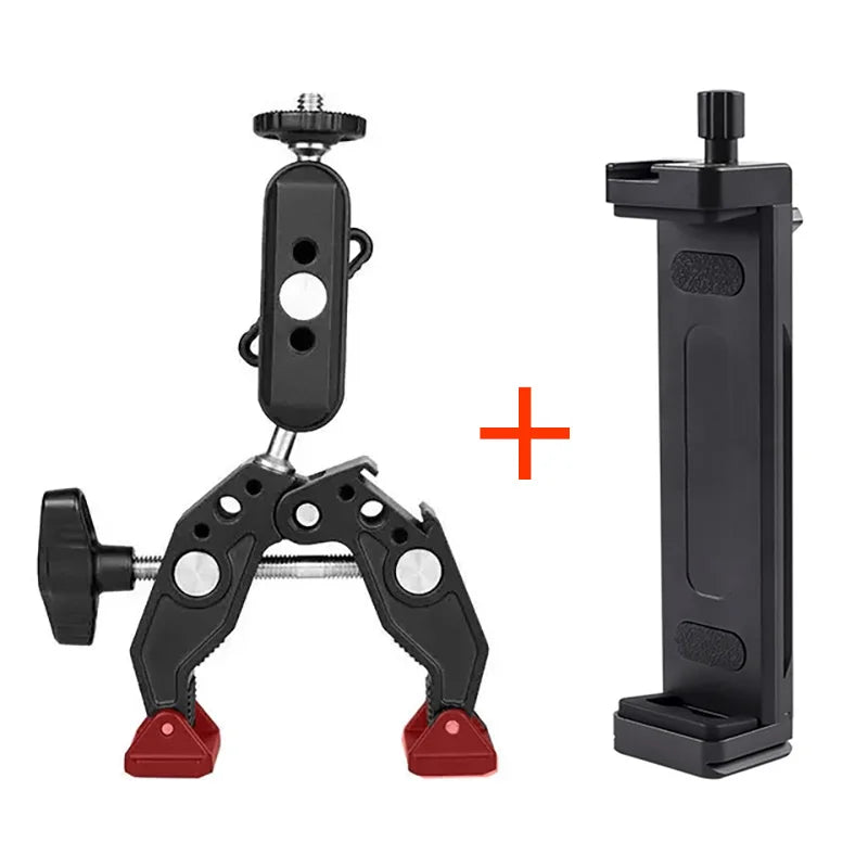 Universal Aluminum Alloy Tablet Phone Stand Holder Clip Tripod Adjustable Bracket for Mobile Phones Ipro Tablets Tablet Holder