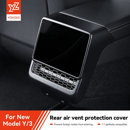 YZ For Tesla Model 3/Y Highland Juniper  Rear Center Console Air Outlet Cover Vent Outlet Dust Cover Car Styling Accessories