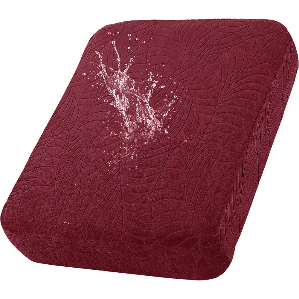 Waterproof Stretch Sofa Cushion Cover Jacquard Fabric Pure Sofa Cover Removable Protector Couch Cover Chaise Lounge Living Room