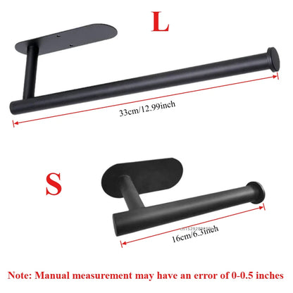Kitchen Paper Towel Holder Adhesive Tissue Hanger Toilet Roll Paper Dispenser Cabinet Storage Napkin Rack Bathroom Accessories