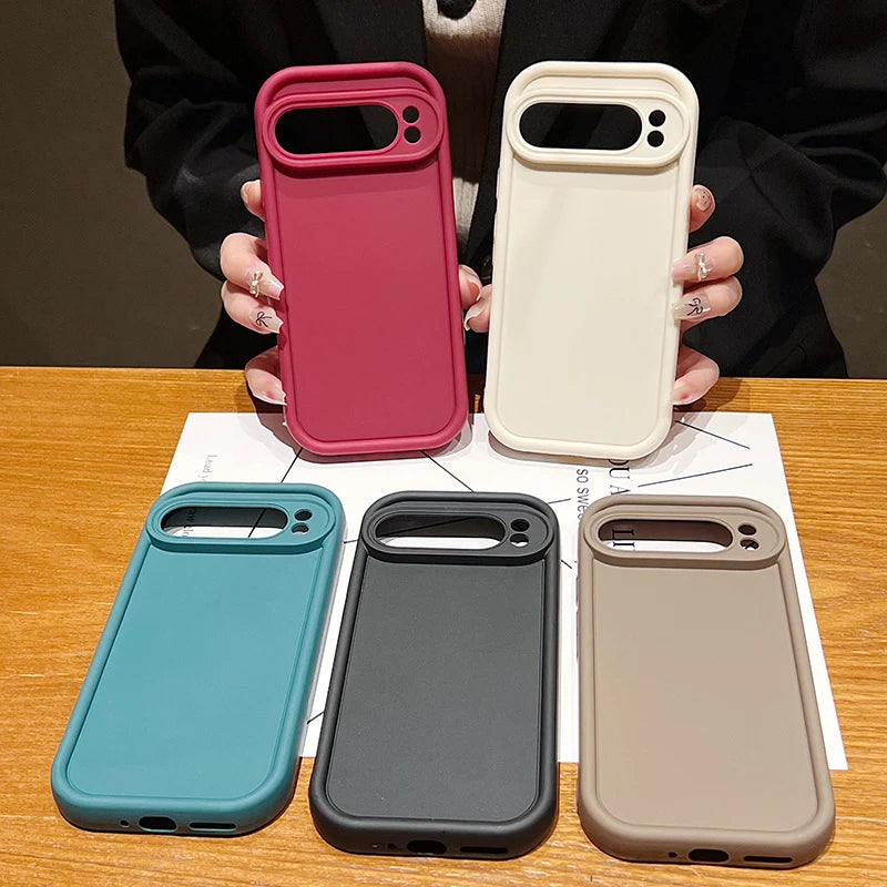 Soft  Solid Color Case For Google Pixel 10 9 8 7 Pro 9A 8A 7A Pixel 10 9 Pro XL Shockproof Cover For Pixel 7 8 9 Pro Phone Cases