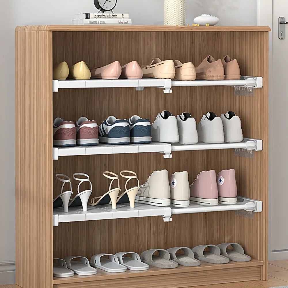 1pc Adjustable Storage Rack Without Drilling Floating Rack Divider, Used for Storage, Space Saving, Wall Mounted Wardrobe System