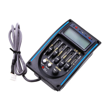 5 Band LC-5 with Micro Phone Acoustic Guitar pickup Guitar EQ Preamp EQ Equalizer Piezo Pickup Tuner LCD for Acoustic Guitar