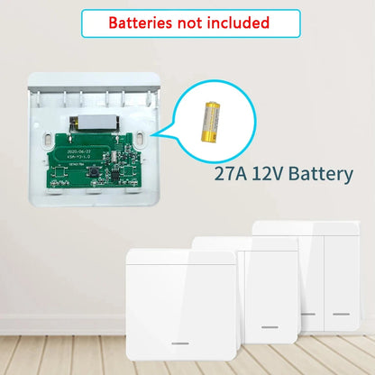 433MHz Wireless Smart Switch 1/2/3 Gang 86 Wall Panel Remote Control Light Switch 10A 110V 220V Home Bedroom Staircase LED Lamp