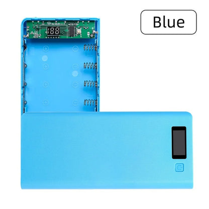 10 8 Slot 18650 Battery Holder DIY Shell Dual USB Type C Charger Powerbank Case Case for iPhone Xiaomi Battery Power Bank Case