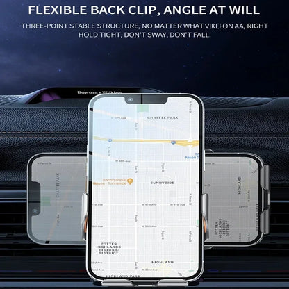 Car Wireless Charger Magnetic Auto Car Mount Phone Holder For iPhone 14 13 12 Samsung Infrared Induction  Fast Charging