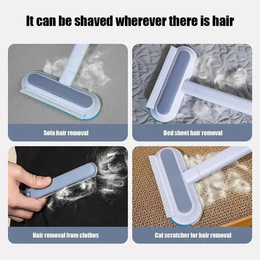X-Pet Hair Removal Set Tool Reusable Static Removal Gloves Double-Sided Cat Grooming Gloves Remove Dog Fur Hair for Carpets Sofa