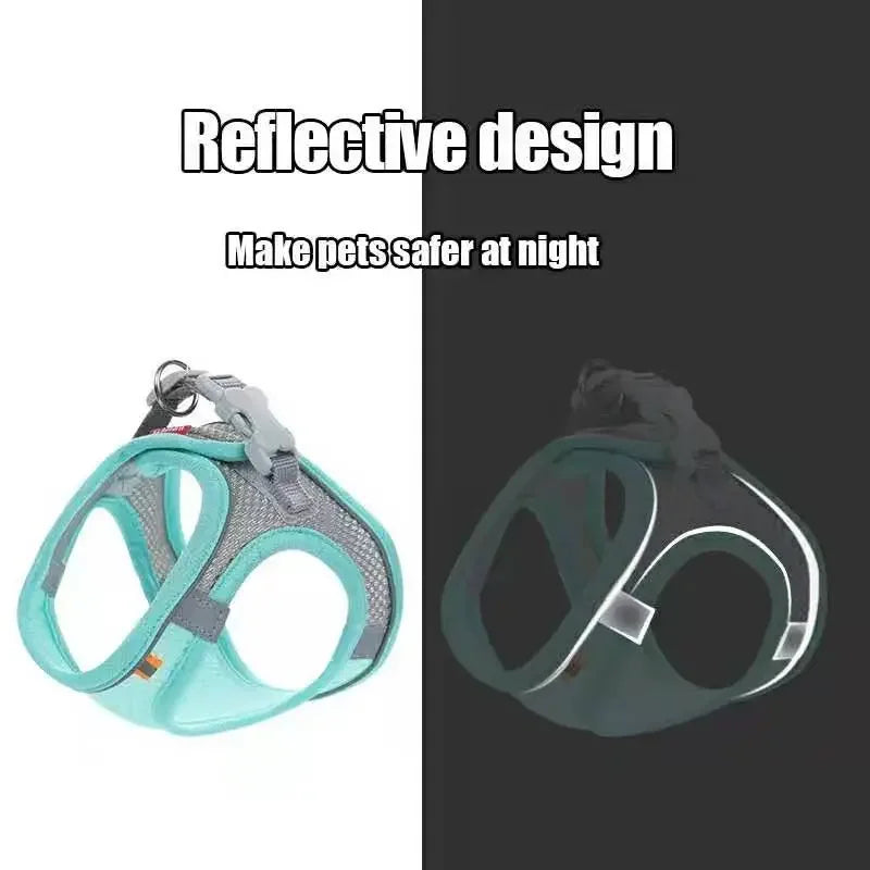Reflective Adjustable Harness and Leash Set for Cats and Dogs