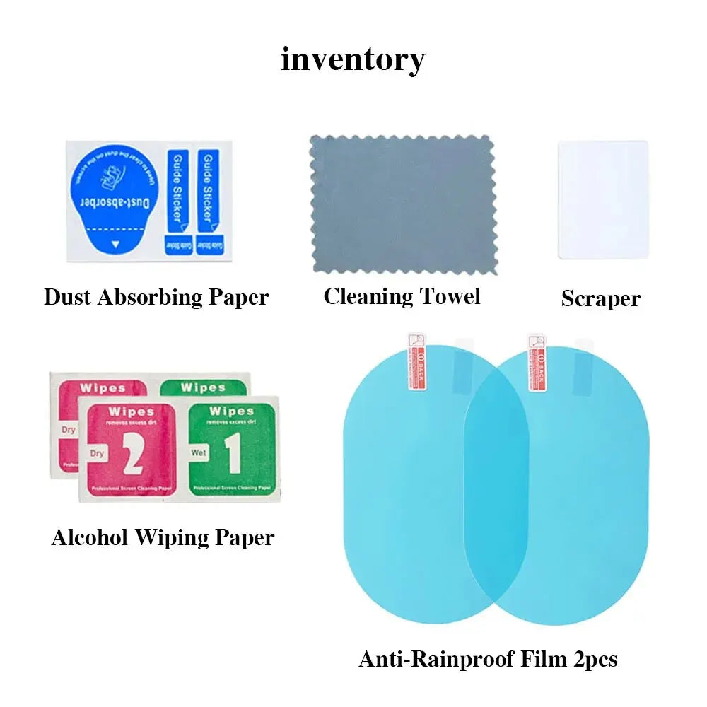 2pcs Universal Anti-Fog Anti-glare Rainproof Car Tuning Rearview Mirror Trim Film Cover Exterior Parts Car Glass Accessories