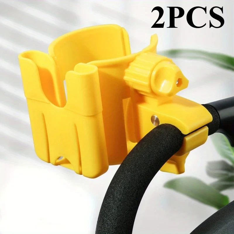 2-in-1 Universal Stroller Water Cup Holder With Phone Holder, Universal Bottle Holder For Wheelchair stroller Accessories