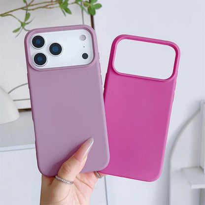 Matte Candy Color Phone Case for iPhone 17 Air 16 16E 15 Pro Max Liquid Silicone Shockproof Protection Skin Feeling Solid Cover