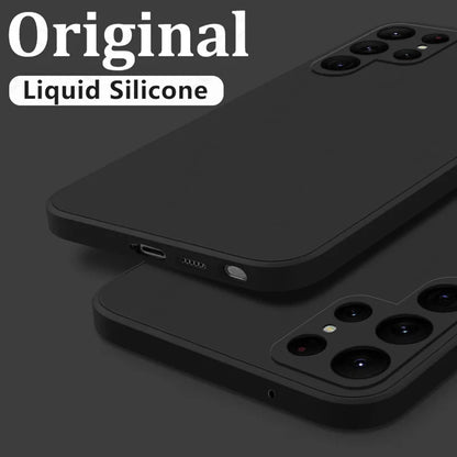 Case For Samsung Galaxy S26 S24 S23 S22 S25 Ultra S24 FE A57 A56 A55 A16 A17 5G S25 Edge Shockproof Liquid Silicone Phone Cover