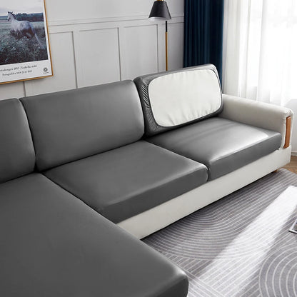 Stretch PU Leather Waterproof Sofa Cushion Cover Sofa Seat Slipcover Backrest Cover Easy Clean Sofa Protector for Pets Kids
