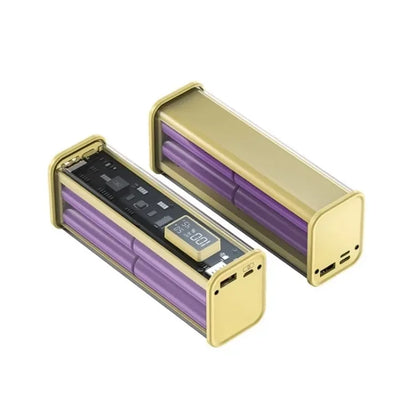22.5W DIY Battery Charger Power Bank Case Transparent PD Fast Charging Case For 8PCS 18650 Polymer 20000mAh Battery Charging Box