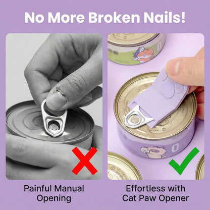 Cute Cat Paw Pet Food Can Opener Easy Ring Pull Opener Tool for Cat Dog Canned Food Protect Nails Ergonomic Kitchen Accessories