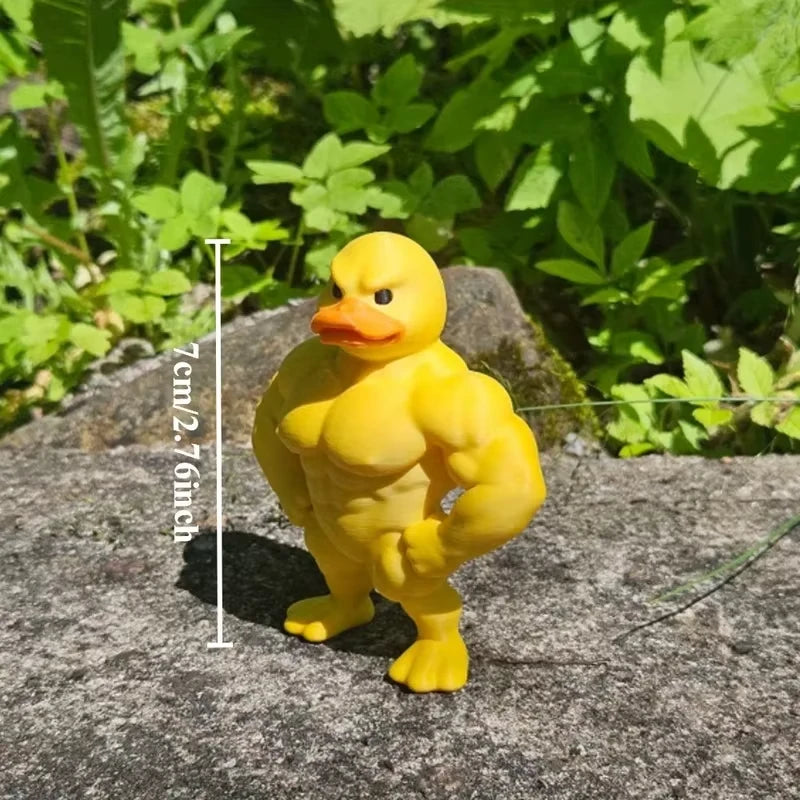 Muscle Duck Figurine – Whimsical Desktop & Bookshelf Decor