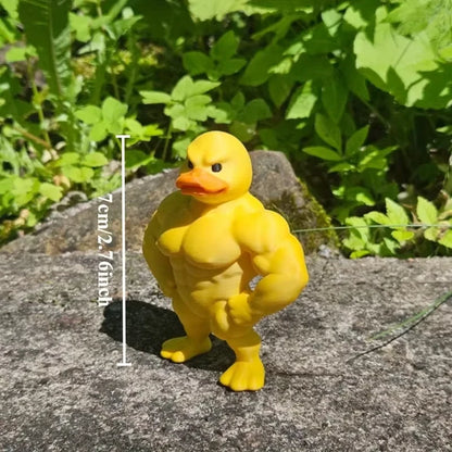 Muscle Duck Figurine – Whimsical Desktop & Bookshelf Decor