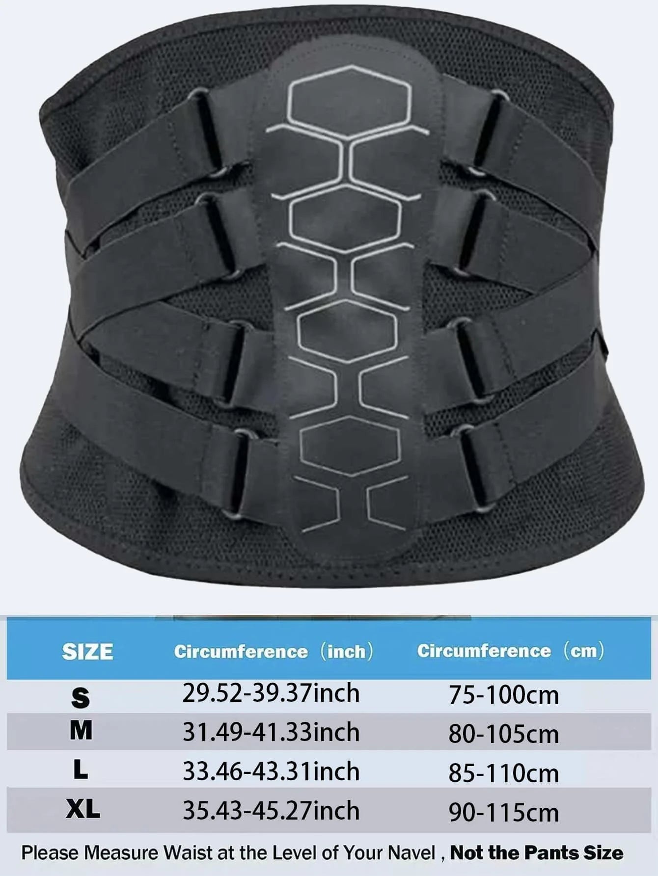 Adjustable Back Support Belt For Men, Multi-Strap Compression Design, Breathable Mesh Waist Shaper, Daily Support