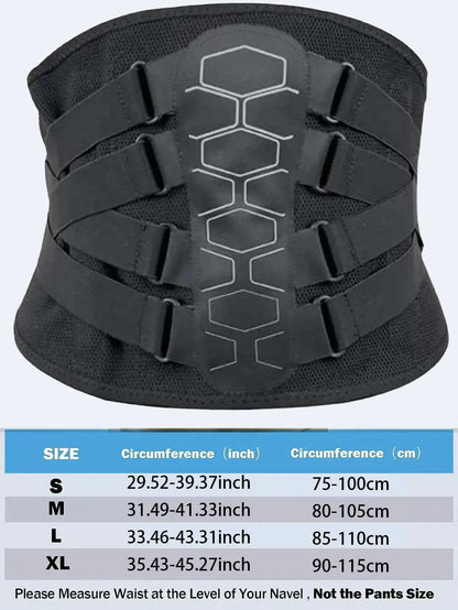Adjustable Back Support Belt For Men, Multi-Strap Compression Design, Breathable Mesh Waist Shaper, Daily Support