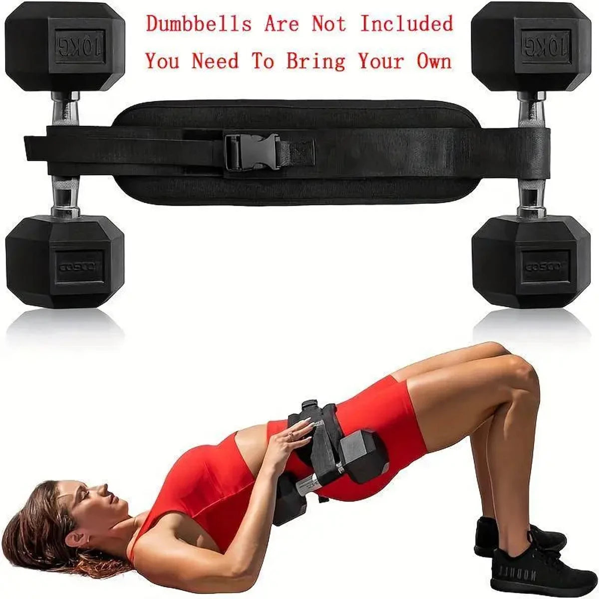 Adjustable Weighted Hip Bridge Belt for Home Gym