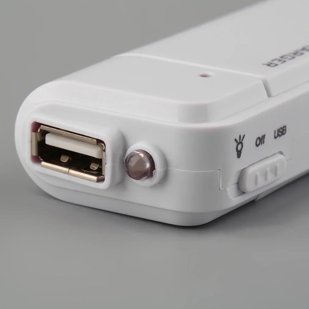 USB Emergency 2 AA Battery Extender Charger Power Bank Power Case for iPhone Mobile MP3 MP4 Black White