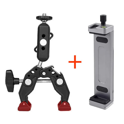Universal Aluminum Alloy Tablet Phone Stand Holder Clip Tripod Adjustable Bracket for Mobile Phones Ipro Tablets Tablet Holder
