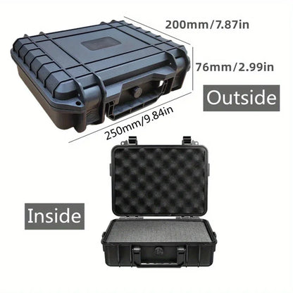 Hard Shell Waterproof Organizer Box, Portable Impact Resistant Toolbox for Hardware Accessories and Instruments