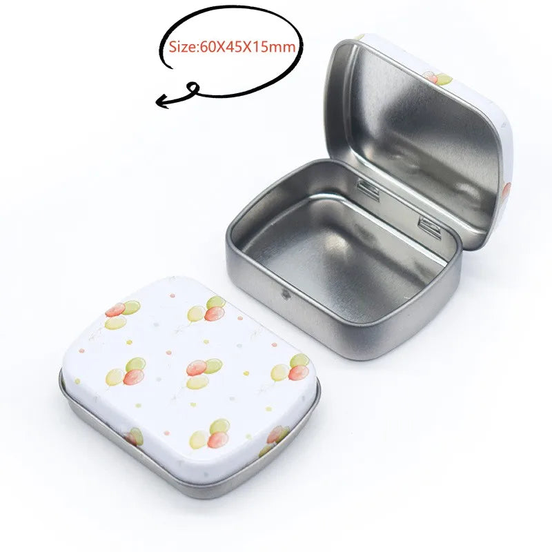 New Square Tin Storage Box – Silver Metal Box for Jewelry, Coins, Keys & Candy
