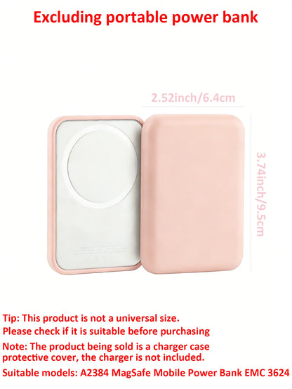 1 Pink TPU Charging Case Protector, Compatible with Apple's Original MagSafe Wireless Power Bank