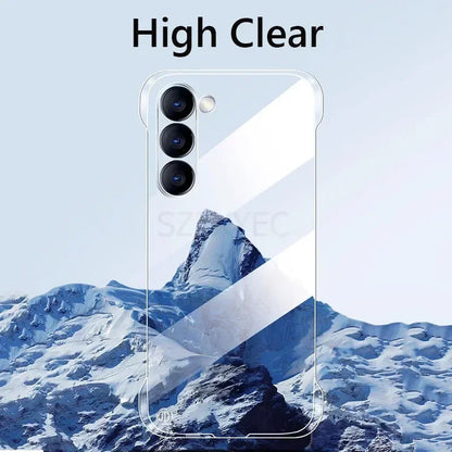 Frameless Slim Clear Hard Back Cover Case For Samsung Galaxy S26 S24 S25 FE Edge S23 S22 S23 S24 S21 FE Plus Ultra Phone Cases