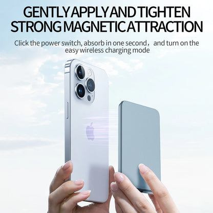 New Ultra thin Alloy Powerbank Magnetic Power Bank Wireless Fast Charger For Magsafe Backup battery For iWatch Serise iPhone 16