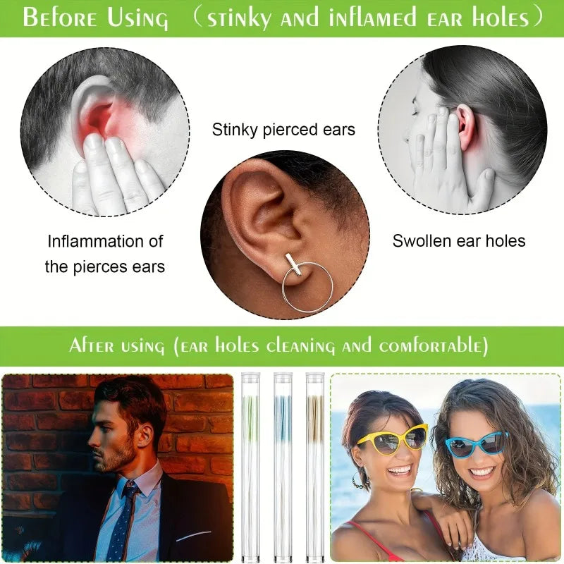 60pcs Ear Line Ear Hole Cleaning Line Removes Dirt, Deodorizes and Prevents Plugging. Ear Line Portable Ear Hole Cleaning Tool