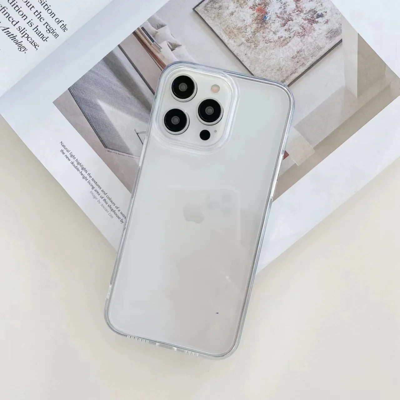 Candy Color Transparent Acrylic iPhone Case – TPU Full Coverage Cover for iPhone 7–15 Series