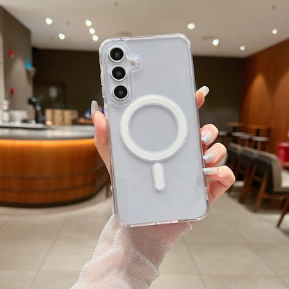 Magnetic Wireless Charging Case for Samsung Galaxy A17 A37 A57 A16 A36 A56 A35 A55 S21 S23 S24 S25 FE S26 Plus Ultra Clear Cover