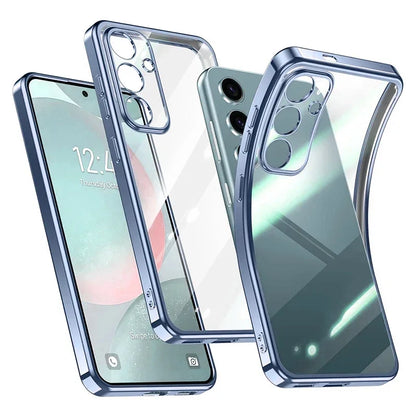 Plating Silicone Soft Case For Samsung Galaxy S26 Ultra S25FE S24 S23 FE Plus A57 A37 A56 A36 A16 A17 Transparent Clear Cover