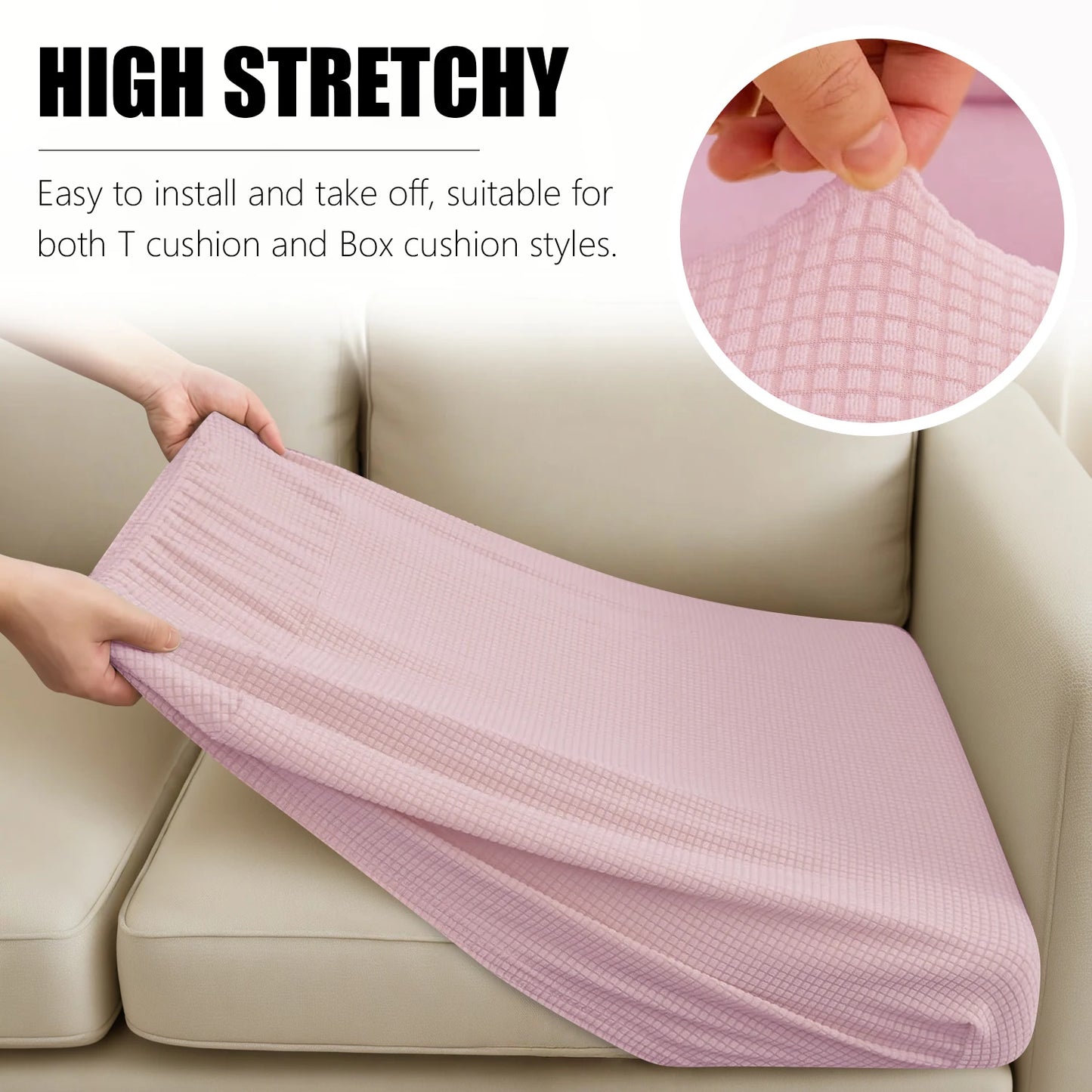 1 2 3 4 Seat Sofa Cushion Cover Back Combination Kit Cover Living Room Waterproof Jacquard Slipcover Couch Seat Protector Case