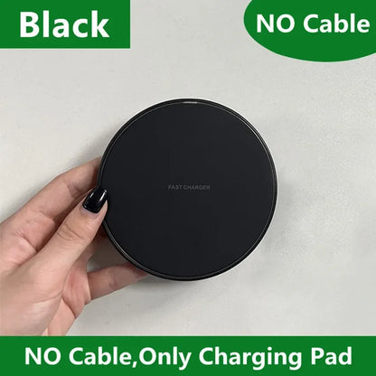 Fast Wireless Charger Pad Fast Wireless Charging Station For Samsung Galaxy S25 S24 S23 S22 Xiaomi iPhone 16 15 14 13 12 Pro Max