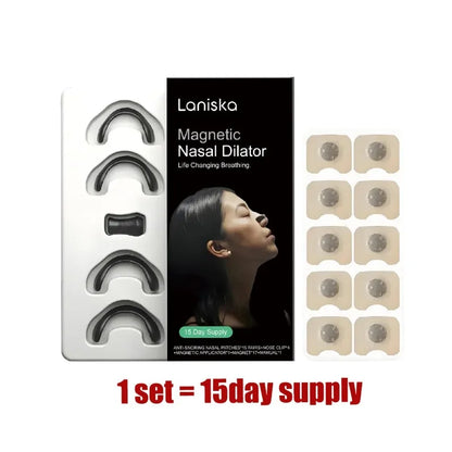 Gentle-Fit Magnetic Nasal Vents, Reusable Nose Dilator for Snore-Free Sleep & Better Breathing During Exercise, Airflow-Enhanced Comfort Band